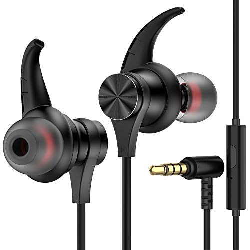 Losvick Écouteurs Intra-Auriculaires, Oreillettes in Ear Filaires avec Microphone et Télécommande du Volume avec Anti-Bruit 3.5 MM Plug Casque pour Phone 5/5s/se/6/6s et Android Smartphones- Noir