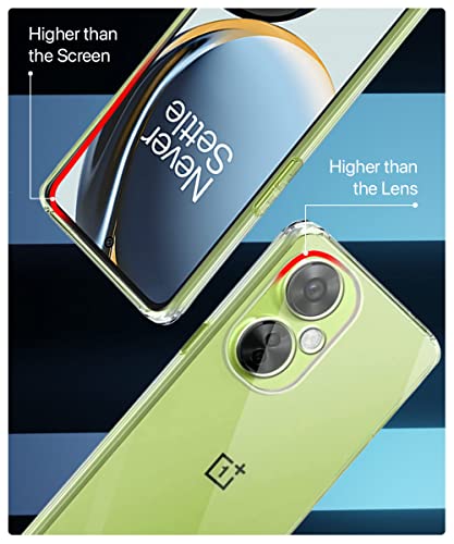 Image of WOW IMAGINE Crystal Clear Transparent Back Case Cover for OnePlus Nord CE 3 Lite 5G | Full Device & Camera Protection Shockproof TPU Silicone Back Cover Case - Transparent