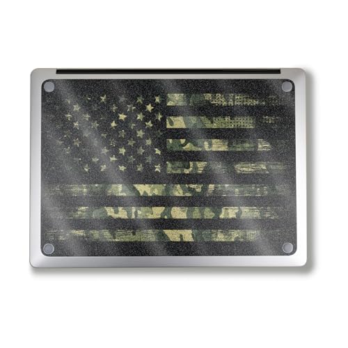 Image of Glossy Glitter Laptop Skin Compatible with Alienware M18 R2 (2024) - American Camo - Premium 3M Vinyl Protective Wrap Decal Cover - Easy to Apply | Crafted in The USA by MightySkins