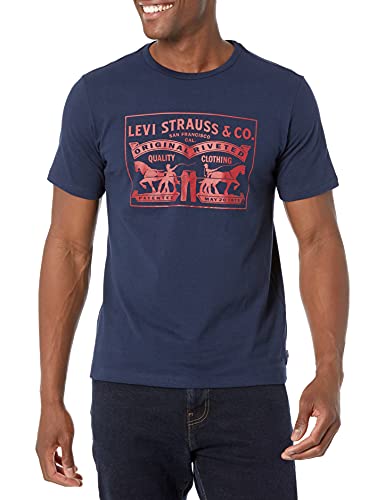 Levi's Men's 2-Horse Graphic Tee, (New) Dress Blues, X-Large