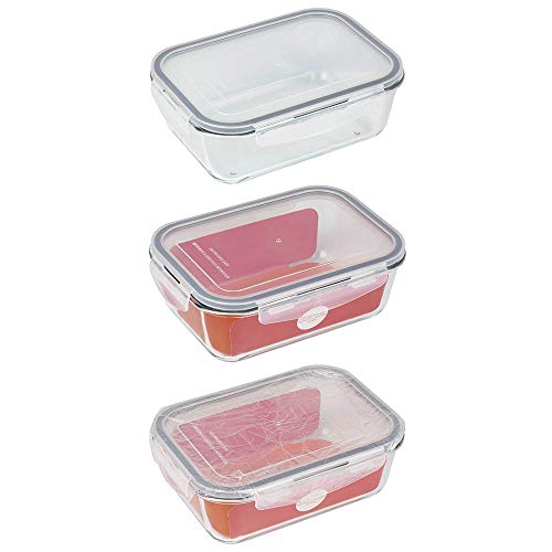 Pote Refratário Retangular com Tampa, Mor, Pacote de 1