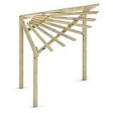 Gartenpirat Eckpergola aus Holz 240 x 240 x 220 cm – wetterfeste Pergola für Garten & Terrasse, kesseldruckimprägniert, Pergola Bausatz mit 9x9 cm Pfosten