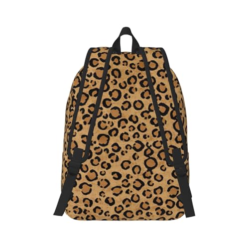 Sacs à dos décontractés en toile léopard avec finitions renforcées - 3