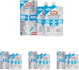 Ortho GroundClear Weed & Grass Killer Super Concentrate1, Refill Pouch, 2 x 5 fl oz Pouches (Pack of 4)