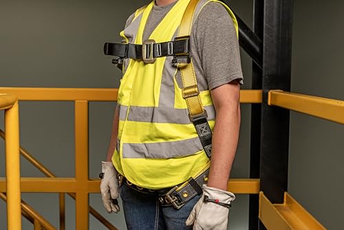Image of Guardian 01703 Velocity Harness - Full Body Fall Protection with Pass-Through Chest & Leg Buckles | Lightweight Adjustable Design | OSHA and ANSI Compliant