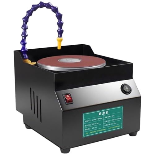 OSPSHPG Levigatrice da banco a Umido da 120 W, levigatrice elettrica a Lama, con 10 Fogli di Carta vetrata, Max 3350 Giri/min, 7 velocità, avanti e Indietro, per Forbici, Lavorazione dei Metalli