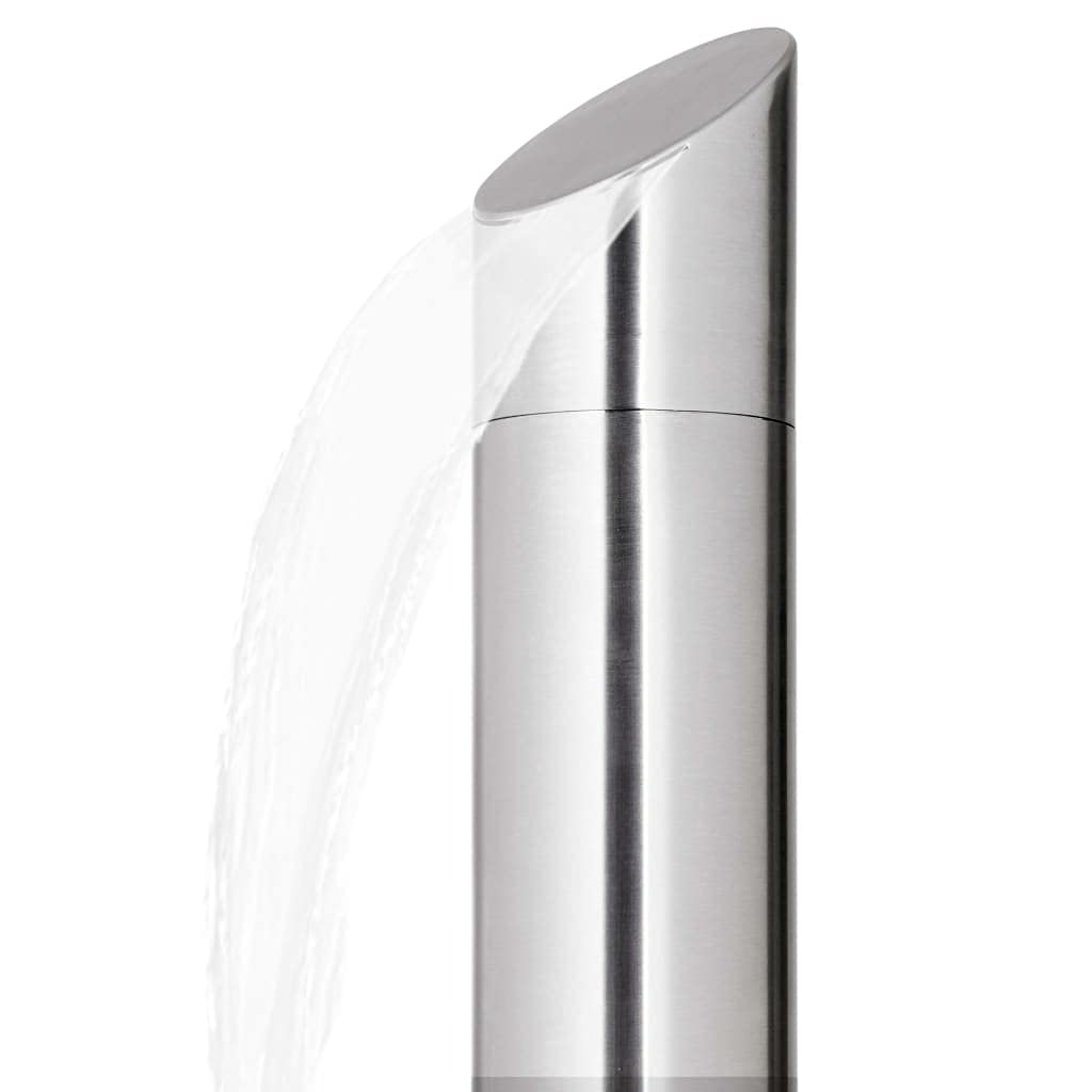 Douche de jardin 220 cm en acier inoxydable avec pommeau de douche cascade et douchette à main pour jardin, piscine, terrasse