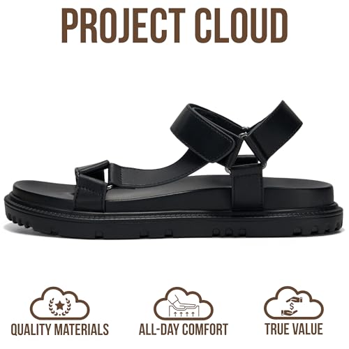 Image of Project Cloud Sandals for Women - Flexible and Lightweight Upper Womens Sandals with Adjustable Straps - Plush and Soft Insole - Water Resistant Non Slip Outsole