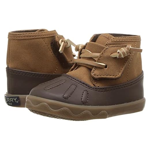Sperry Baby Icestrom Crib Boot, Tan/Brown, 3 US Unisex Infant