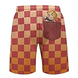DrawyMe Rengoku Anime Shorts Men Gym Shorts Best Workout Shorts Cycling Shorts Multicolor