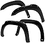 Tyger Auto TG-FF8T4398 Compatible with 2007-2013 Toyota Tundra | Smooth Matte Black Pocket Bolt-Riveted Style Fender Flare Set, 4 Piece