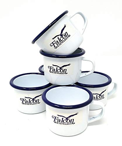 Falcon Housewares 6cm White Enamel Espresso Mug (6)