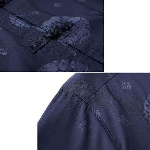 Kung Fu Uniform Mens Chinese Tang Hanfu Martial Arts Clothes Shirt Traditional Uniform Tops Bottoms #TOP3