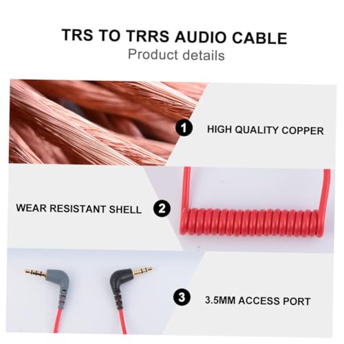 Cable de audio extensión 3.5mm rojo 0.75 m miniatura 7