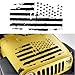 JenNiFer Autocollants Américains De Décalque De Vinyle De Panne D'Électricité De Capot De Drapeau des Etats-Unis De Voiture pour Jeep/Wrangler Jk Tj Yj - Noir Mat