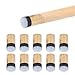 REXVTNS 10pcs Billiards Cue Tips | Screw - On PU Leather & Copper Tips for SnookerPool | Sturdy Replacement Parts | Enhanced Ball Control & Protection (10MM)
