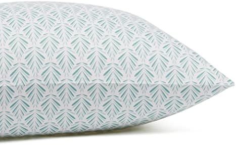 Amazon Basics Microfiber Bedding Sheet Set with 14.2-inch (36 cm) Deep Pocket, Easy Care, Super Soft, Lightweight, Aqua Fern, Full