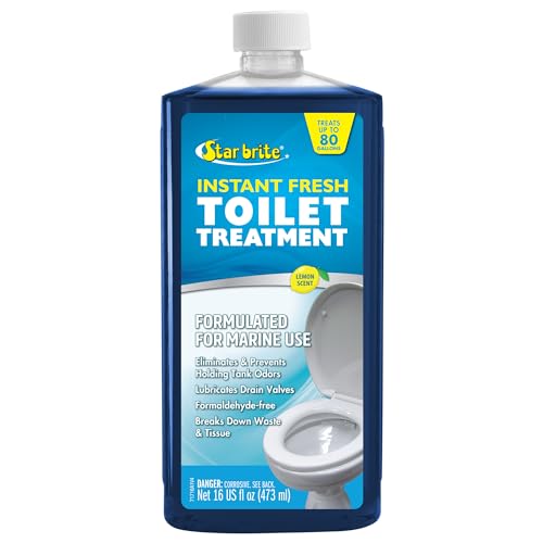 STAR BRITE Instant Fresh Toilet Treatment Concentrate - Eliminates & Prevents Holding Tank Odors - Biodegradable Lemon Scent - 16 OZ (071716)