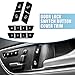 A ABSOPRO Car Seat Memory Door Lock Unlock Button Sticker Adjust Switch Button Trim Cover for Benz a Class 13-17 Black (Set of 12)