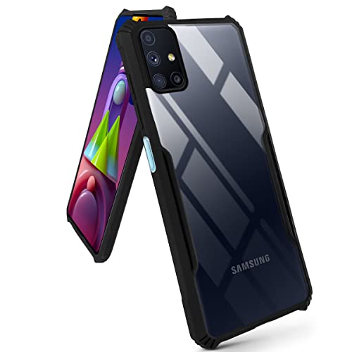 Image of Jkobi Hard PC Crystal Bumper Shockproof Back Cover Case for Samsung Galaxy M51 with Camera Protection (Matte Black)