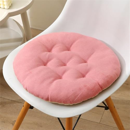 Morbuy Galette de Chaise Rond, Coussin de Chaise Lin, Lavable de Coussin Chaise, Coussin Exterieur, Coussin Chaise Epais Tatami, pour Intérieur Extérieur...