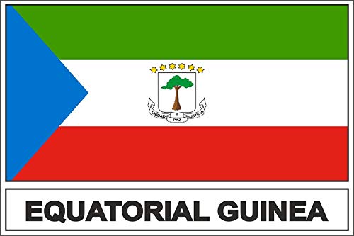 Akachafactory Autocollant Sticker Drapeau GQ guinee equatoriale