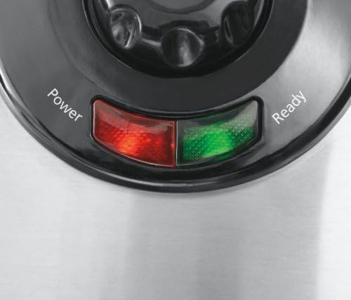 Close-up of the Power and Ready indicator lights on the Oster CKSTWF2000