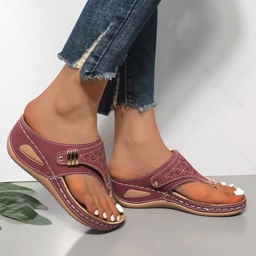 Lublanca Sandals for Women,Avylays Orthopedic Bohemian Slippers,Non-Slip Slip-On Orthopedic Breathable Mesh Sandals3