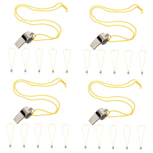 Silbatos deportivos de metal resistente 24 pcs acero inoxidable miniatura 1
