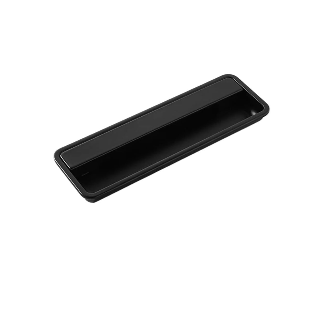 ATEUXOL Recessed Door Handles Drawer Cabinet Door Shoe Concealed Handle Closet Slotted Embedded Invisible Pull(Middle-Black)