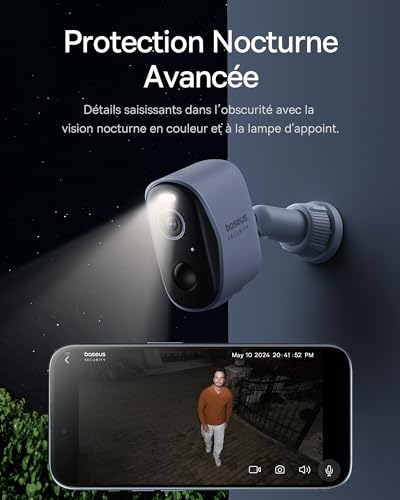 Caméra Extérieure Baseus Security N1 avec batterie 210j et vision nocturne - 7