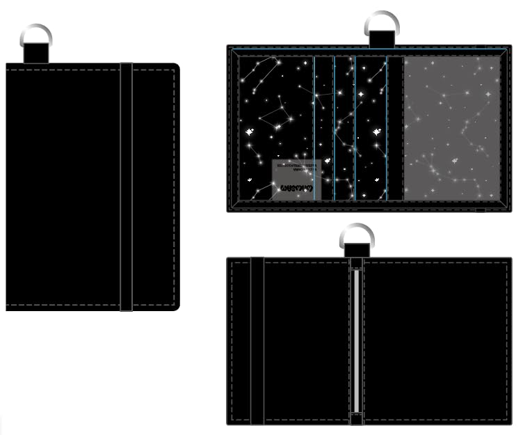 Image of WAWSAM Kids Black Bifold Wallet for Boys, Velcro Wallet Gift for Kids Teen