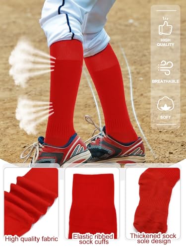Baseball Socks and Softball Belts Combo Adjustable Elastic Belt Athletic Sock Moisture-Wicking for Youth4