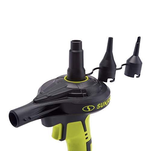 Image of Sun Joe 24V-AJC-AJV-LTE 24V IONMAX High Volume Inflator & Portable Air Compressor Kit, w / 2.0-Ah Battery + Charger, Storage Bag, 3 Inflation Adapters, and Nozzle Pin Attachments