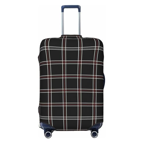 Shujin Plaid Luggage Cover, Protective Washable Suitcase Cover - Travel High Elastic Fibers Suitcase Protector Fits Medium