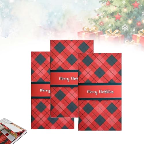 NLWF Handmade Waterfall Christmas Gift Card Booklet – DIY Surprise Money Holder, Xmas Holiday Party Supplies Gifts for Family Friends (3PCS)