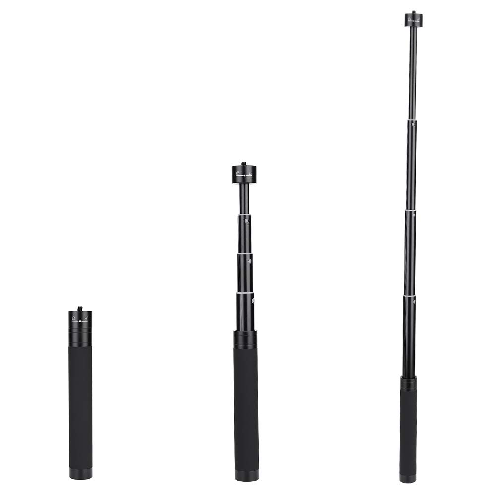 PUSOKEI Asta di prolunga in Lega di Alluminio per Amanti della Fotografia, Accessorio per Asta di prolunga per Selfie con Giunto cardanico con Vite da 1/4 '', Adatto per Feiyu, per