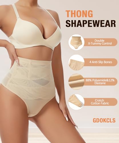Thong Shapewear Tummy Control Underwear for Women High Waisted Seamless Body Shaper Girdle Panties4