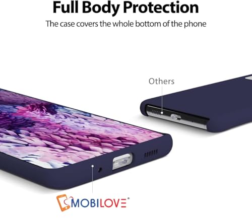 Image of MOBILOVE Back Cover Case for Samsung Galaxy S20 Plus | Pure Liquid Soft Matte Silicone Case with Logo and Comes with Camera and Screen Protection (Blue)