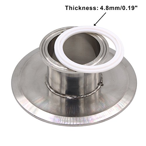 Dernord Teflon (Ptfe) Tri-Clamp Gasket O-Ring - 2 Inch Style Fits Od 64Mm Sanitary Pipe Weld Ferrule (Pack Of 2) #TOP5