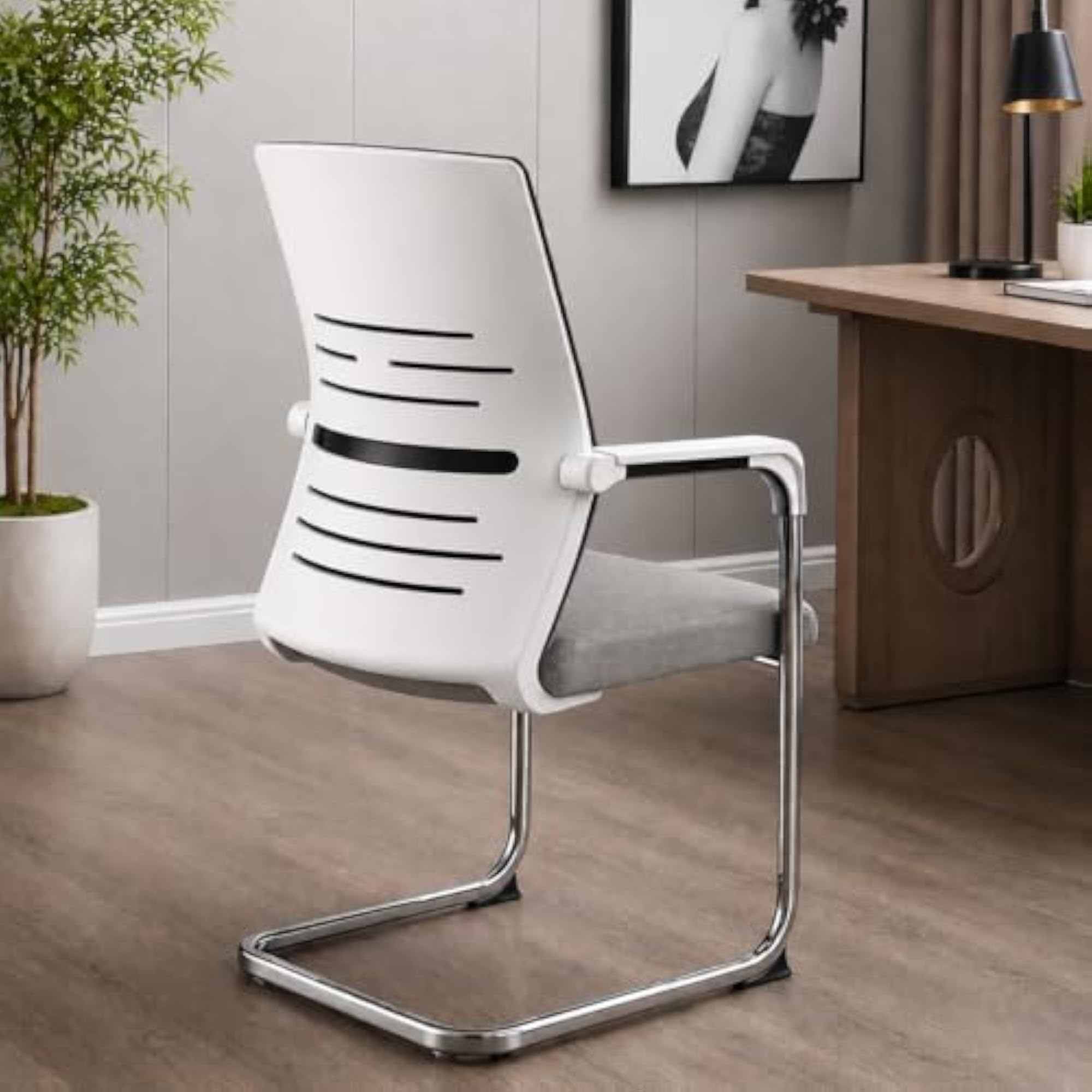 DeskElite Ergonomic Office Chair with Breathable Fabric Back