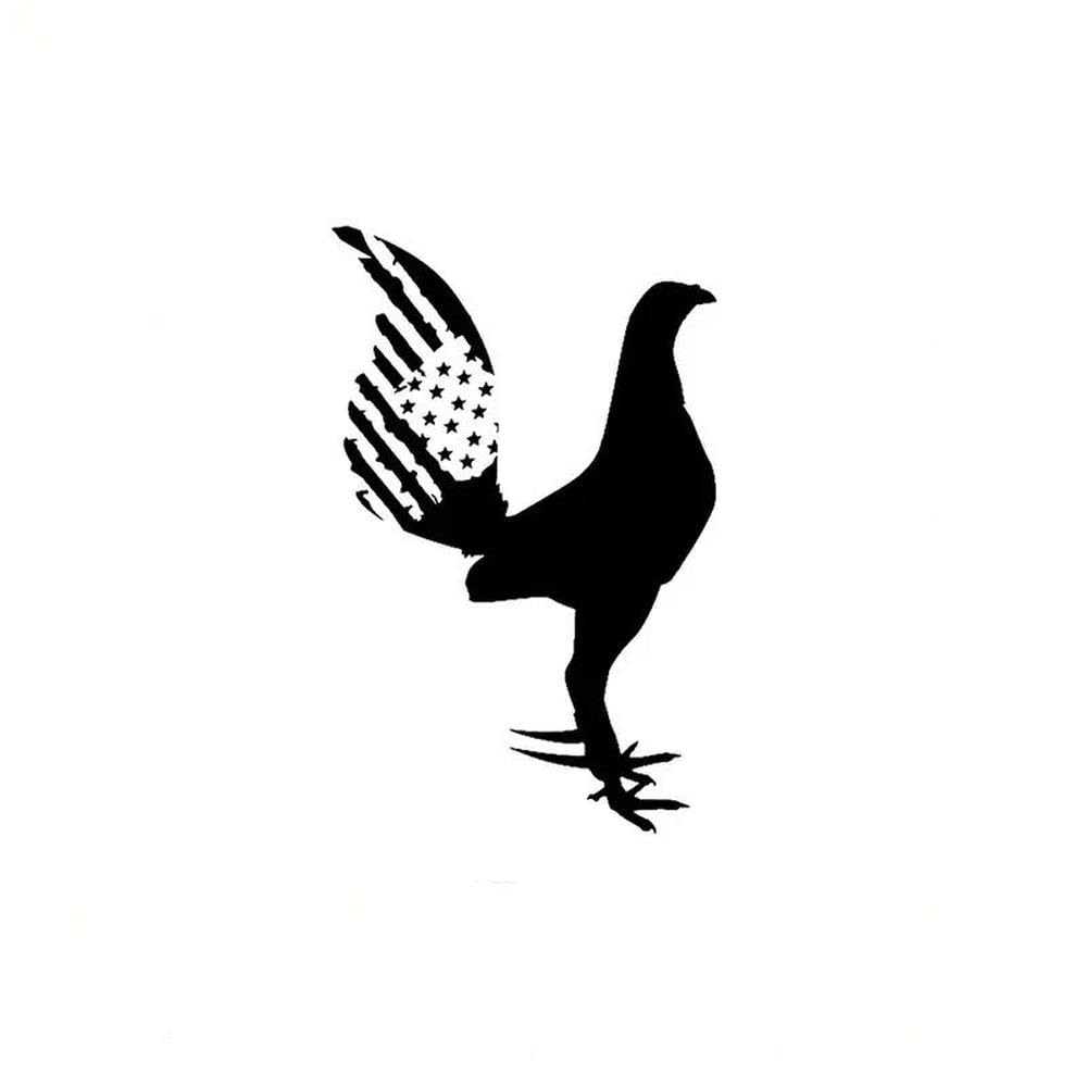 Bertdcx One Color Auto Accessory Chicken Flag Hunter Car Stickers For Laptop Motorcycle Vehicle Paint Window Wall