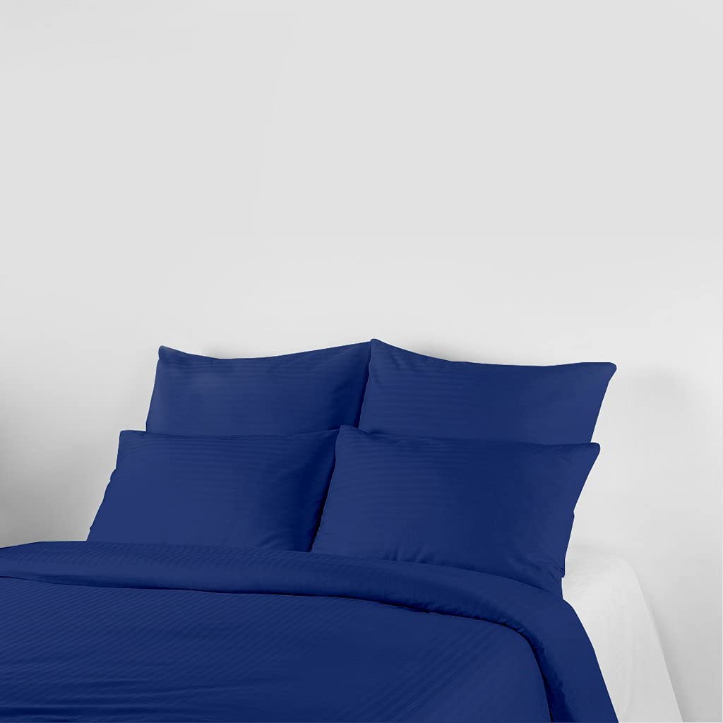 Livpure Smart Premium Ultra Soft & Wrinkle Resistant Zipper Closure | Skin Friendly | Moisture Free, 300 TC Cotton Lightweight Duvet Cover with Single Pillow Cover (Navy Blue, Single)-image-30