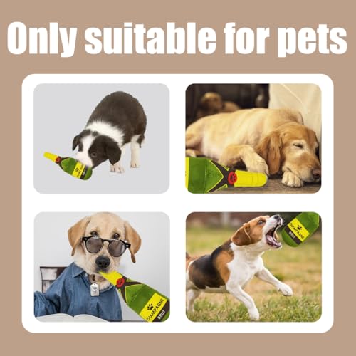 GXGM 1 Stück Hunde Plüschspielzeug Realistische Sekt, 27Cm Spielzeug Hund, Lustiges Hundespielzeug Aus Plüsch Quietschendes Hundespielzeug Für Mittelgroße Kleine Und Große Hunde(Champagne)