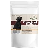 BJ'S RAW PET FOOD Freeze Dried Raw Single Ingredient Dog Treats | Beef Liver | Protein-Rich, Healthy Training Treats or Meal Topper for All Dogs, Grain-Free, 4 Ounce (Pack of 1) | Made in USA