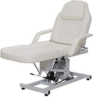 PALDIN Electric Massage Table 3 Section Adjustable Bed Couch Beauty Salon Recliner Chair Treatment Tattoo Facial SPA Massaging Bed (White)(Includes 2 Packages)