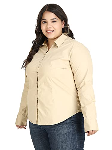 Image of Blue Ronin Full Sleeve Stylish Western Official Formal Shirts for Women Regular Fit Plus Size