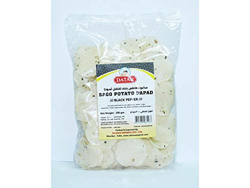 Datar - Sago Potato Papad Black Pepper