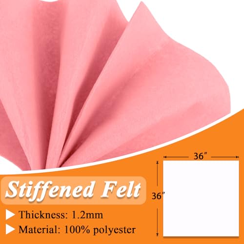 Image of IONTACH 36 inch X 36 inch Stiff Felt Fabric 1.2mm Thick (Apricot Blush) | Felt Sheet for Craft, Sewing, Patchwork, Liner Decorations, School Projects, Home Decor