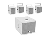  OMNITRONIC Ensemble molly-12a subwoofer actif + 4x molly-6 top 8 ohm, blanc